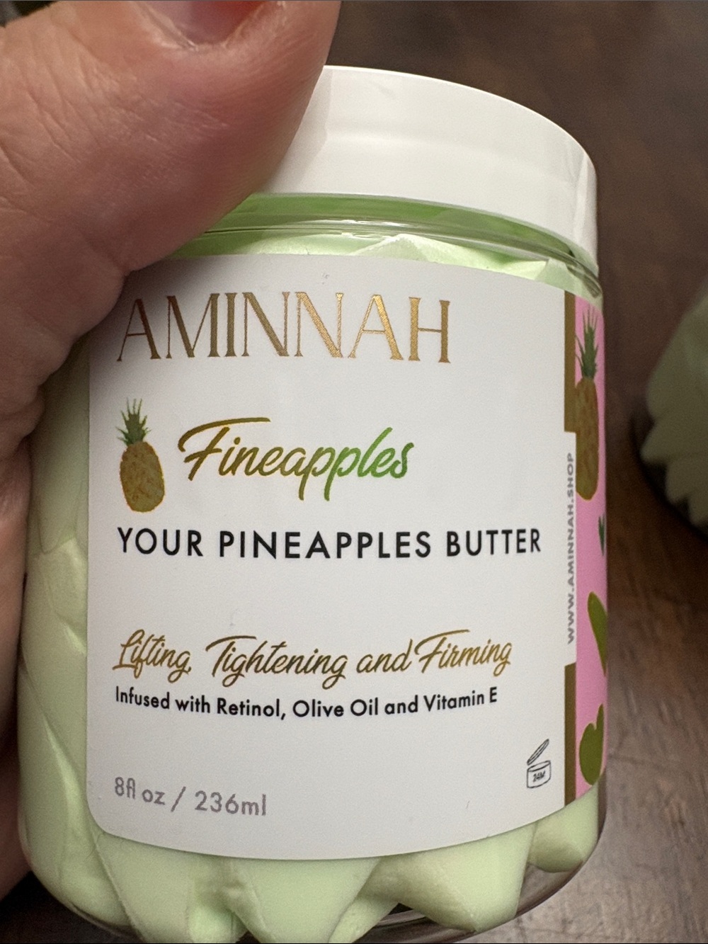 AMINNAH Water My Melons & Pineapples Body Butter Duo - Pink & Light Green - Picture 5 of 6